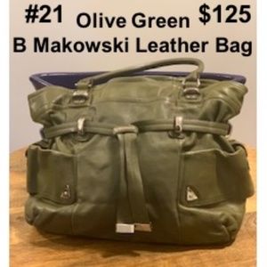 Army Green "b makowski" Shoulder Bag